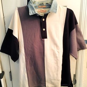 Vintage 1995 GUESS JEANS SHIRT - Size - Large with Denim Collar & in good cond